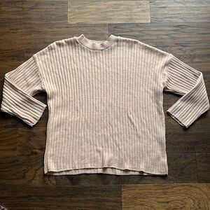 Light Pink Blush Mock Turtleneck Sweater